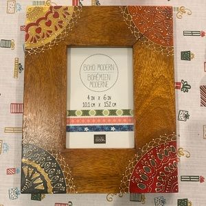 Handmade wooden picture frame. Holds 4x6.